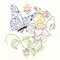 Hand Embroidery Iron-On Transfer Pattern - 3 Sizes-Butterflies & Flowers